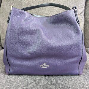 Purple COACH Leather Shoulder Bag